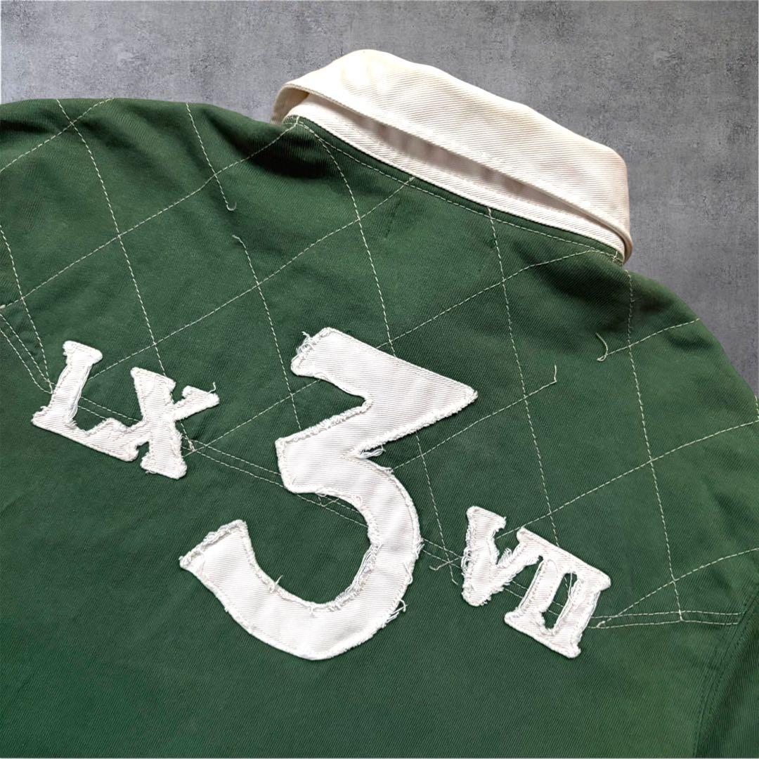 Polo Ralph Laurenラガーシャツエンブレム刺繍ナンバリング長袖　L