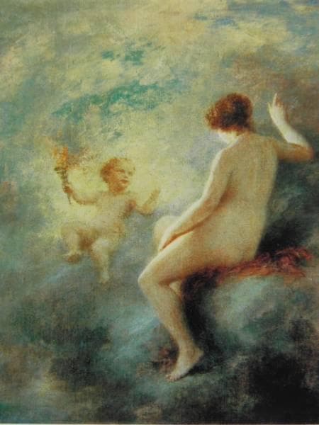 アンリ・ファンタン-ラトゥール、ヴィーナスと天使、超希少額装用画版、新品額装付