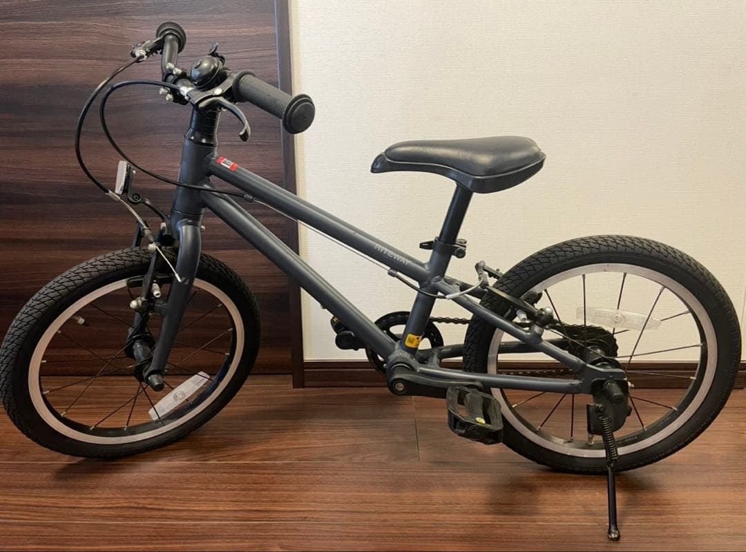 美品　RITEWAY 子供用自転車　マットブラックグレー16インチ