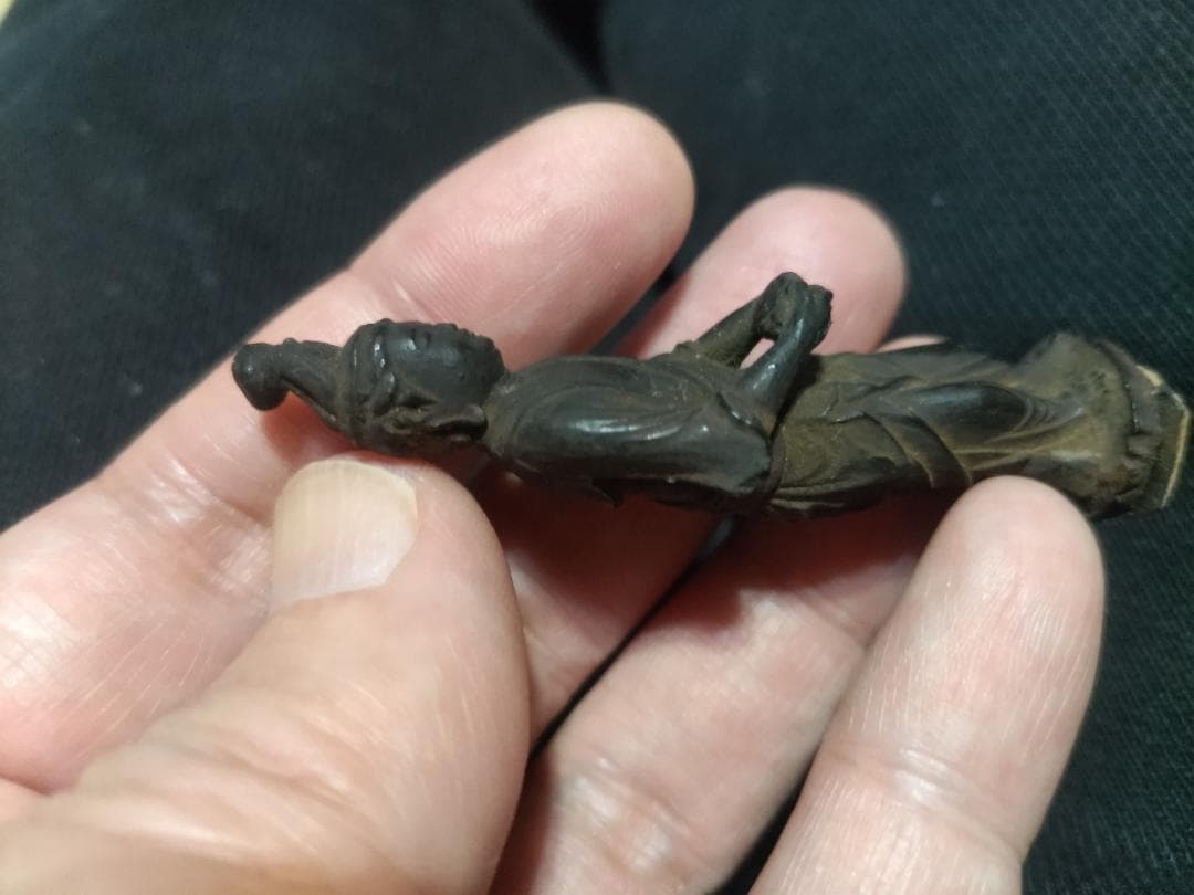 木造　阿弥陀三尊　左脇侍像　観音菩薩　立像（6.7㎝）