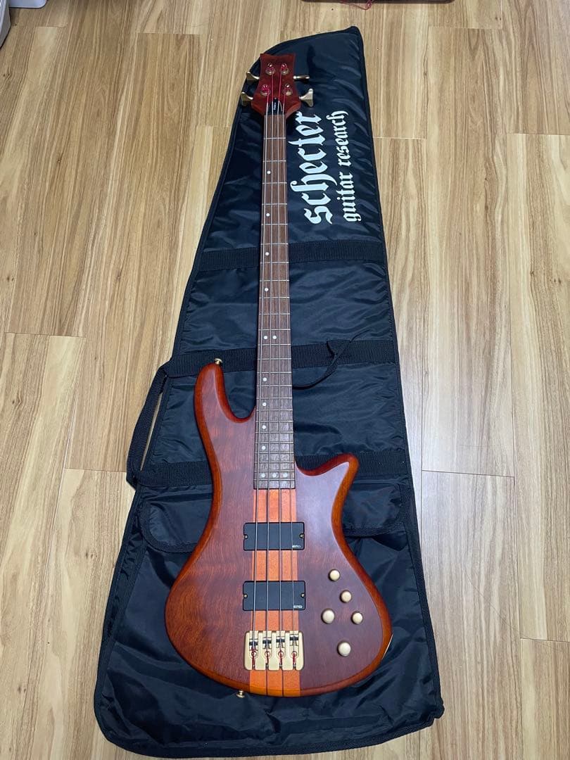 Scherer エレキベース 4弦 ブラウン ギグバッグ付き