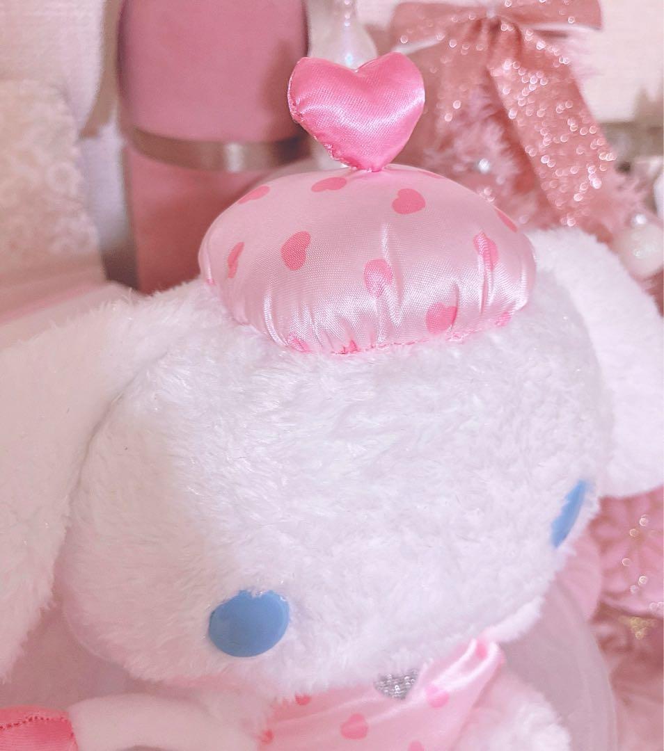 希少♡レア♡昭和レトロ♡シナモロール♡ハート♡ぬいぐるみ♡ピンク♡ロリータ♡