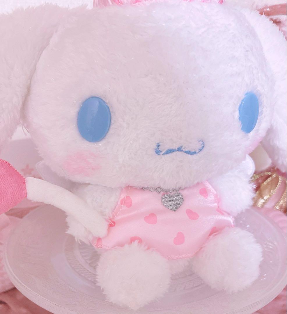 希少♡レア♡昭和レトロ♡シナモロール♡ハート♡ぬいぐるみ♡ピンク♡ロリータ♡