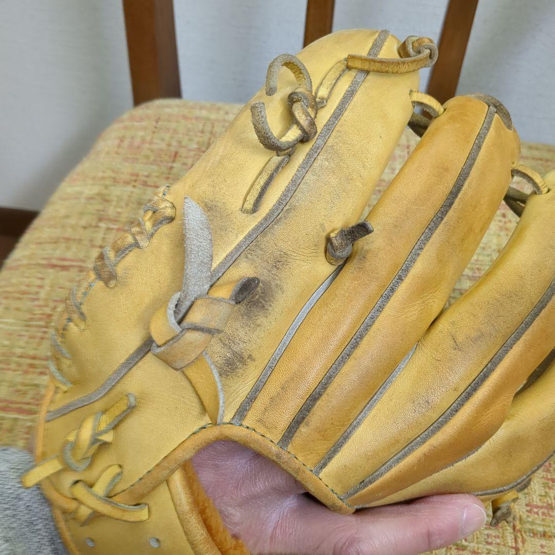 HAGA JAPAN 内野用 ミズノプロ 硬式用グローブ イエロー