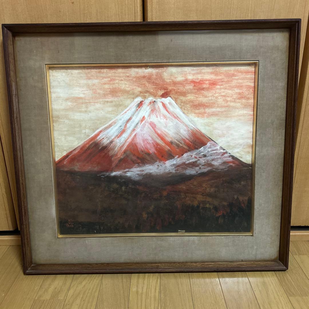 赤富士　絵画