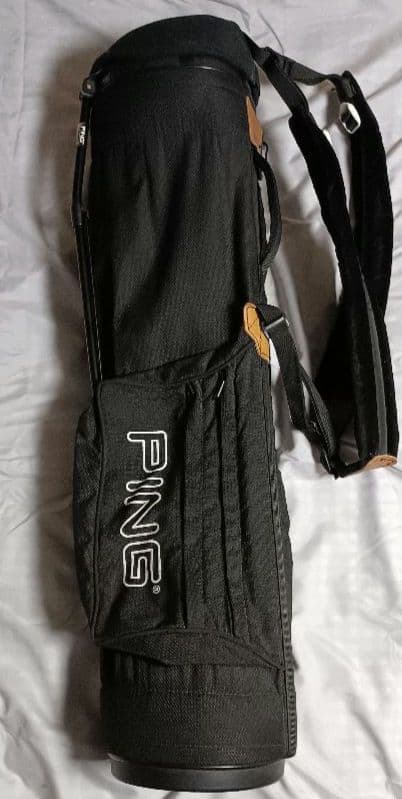 PING スタンド付き ゴルフバッグ キャディバッグ 黒 ブラック