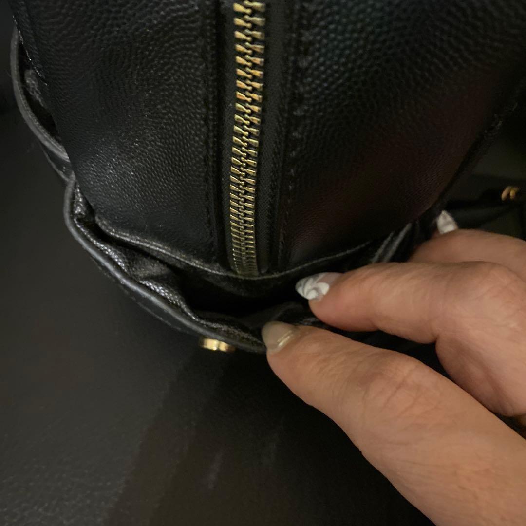 CHANEL ブラック バックパック キルティングノベルティ