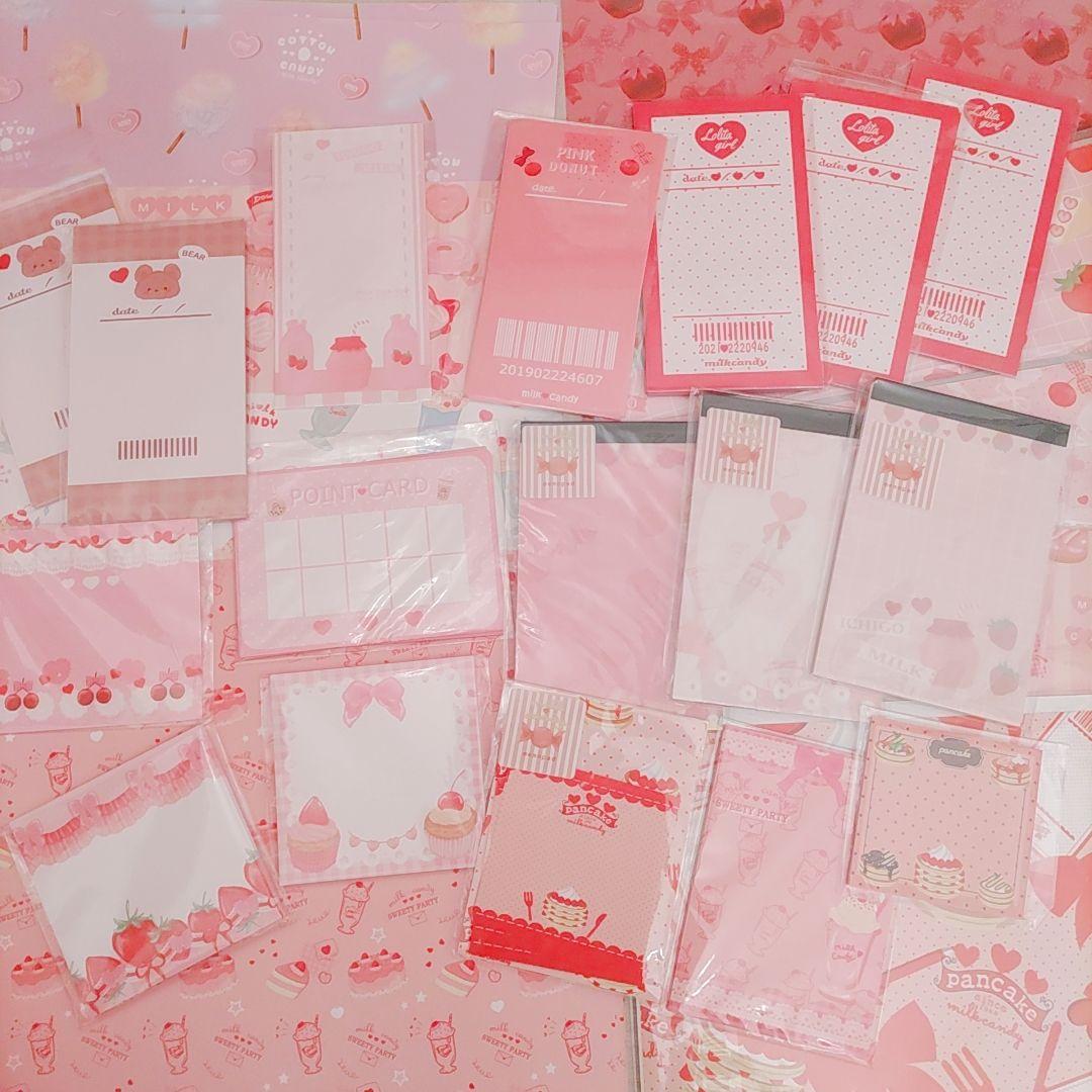 milkcandy❣️ 紙もの 詰め合わせ♪ メモ デザインペーパー まとめ売り