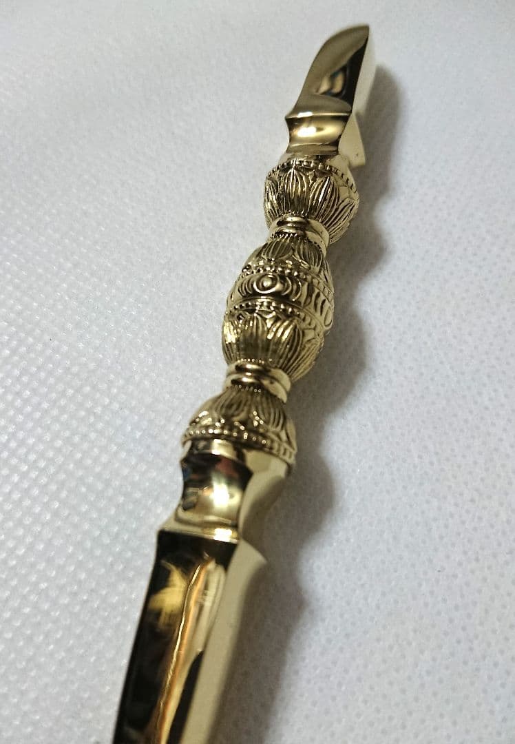 ✶金属工芸品✶金剛杵 独鈷杵 真鍮製 磨き 京都 高級品 仏具・法具・仏教・密教