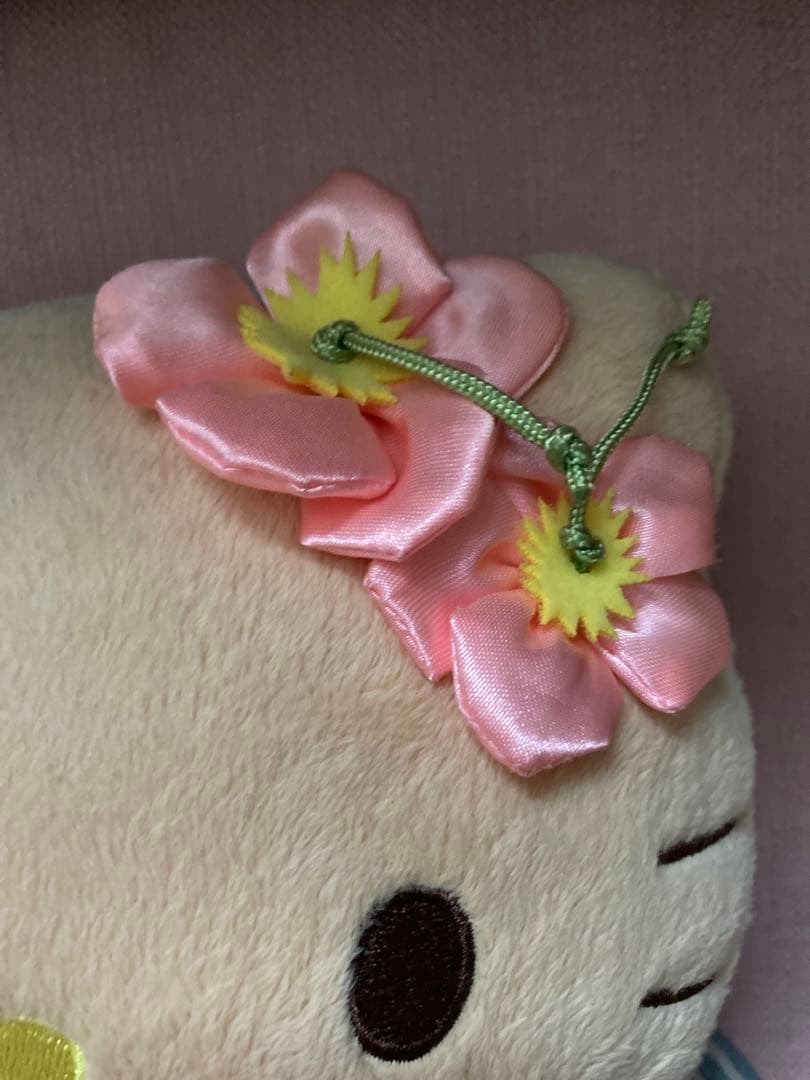 ハローキティ 日焼けハワイアン ぬいぐるみ ハイビスカス モンステラ 未使用