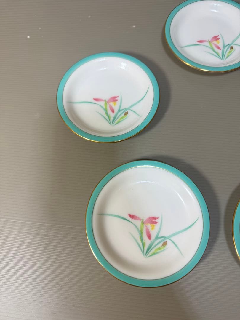 2242 香蘭社　金彩　小皿　5客　未使用