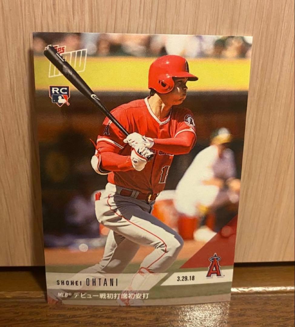 大谷翔平　メジャー初ヒットカード