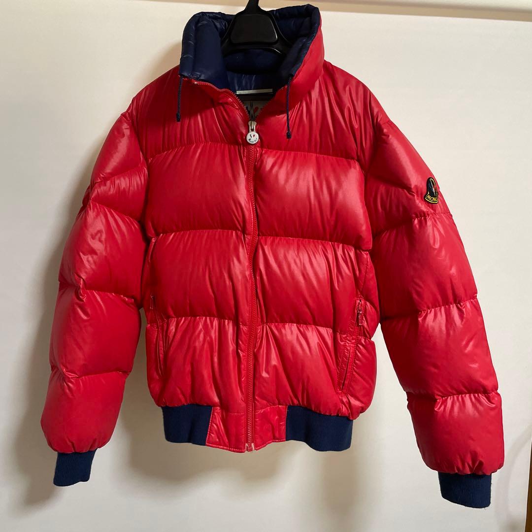 80年代　MONCLER×asics 赤 ダウンジャケット　サイズ165