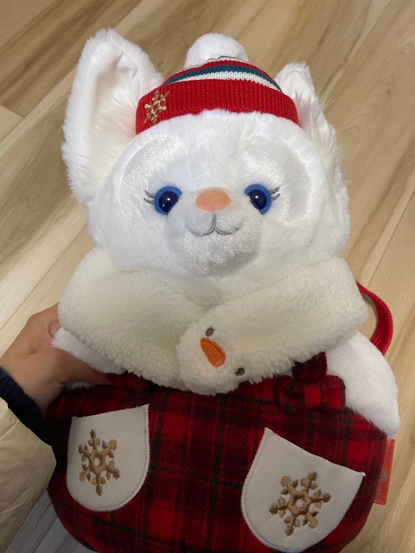 上海ディズニー　リーナベル　ぬいぐるみバックパック　クリスマス雪だるまリュック