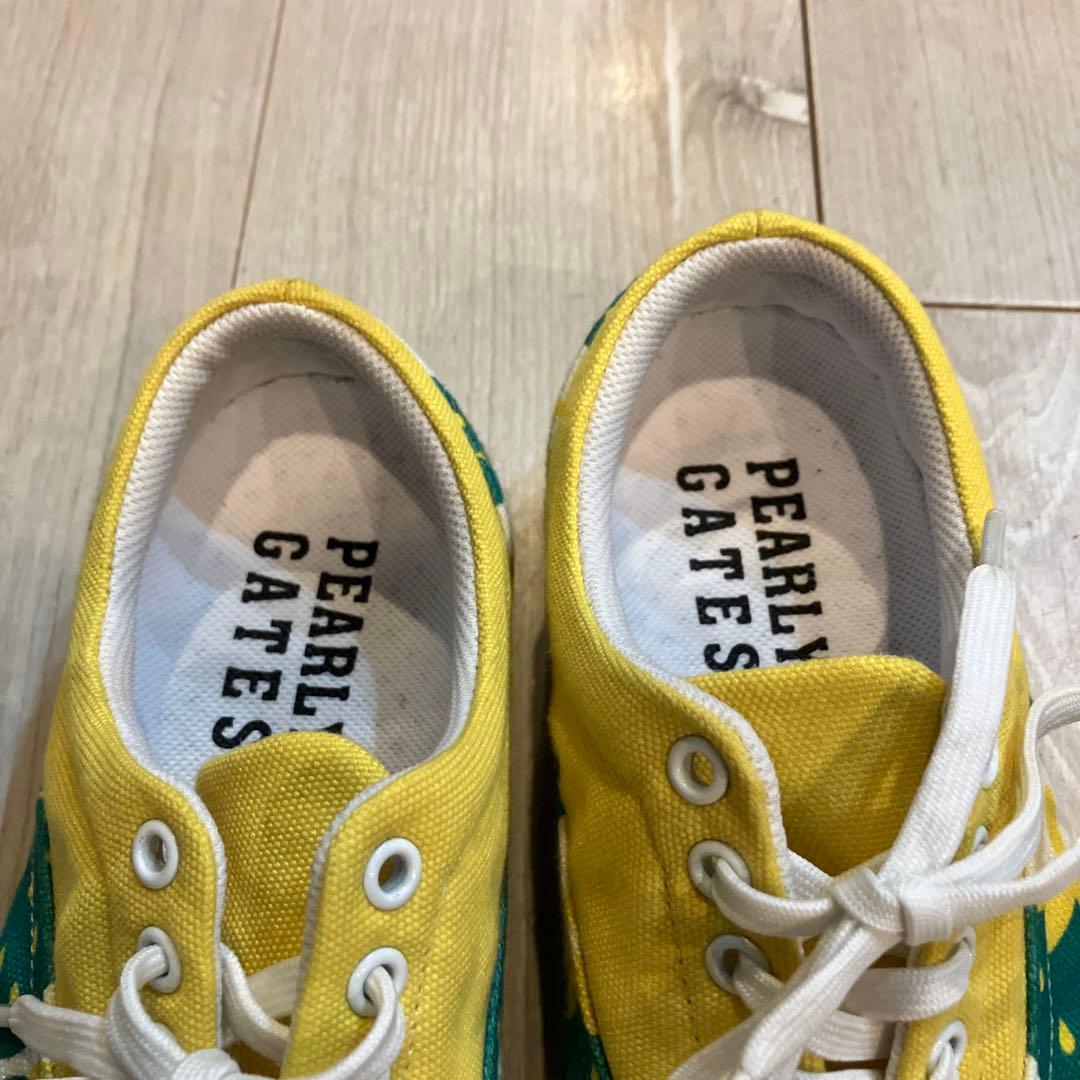 PEARLY GATES パーリーゲイツ シューズ　いちご柄　黄色