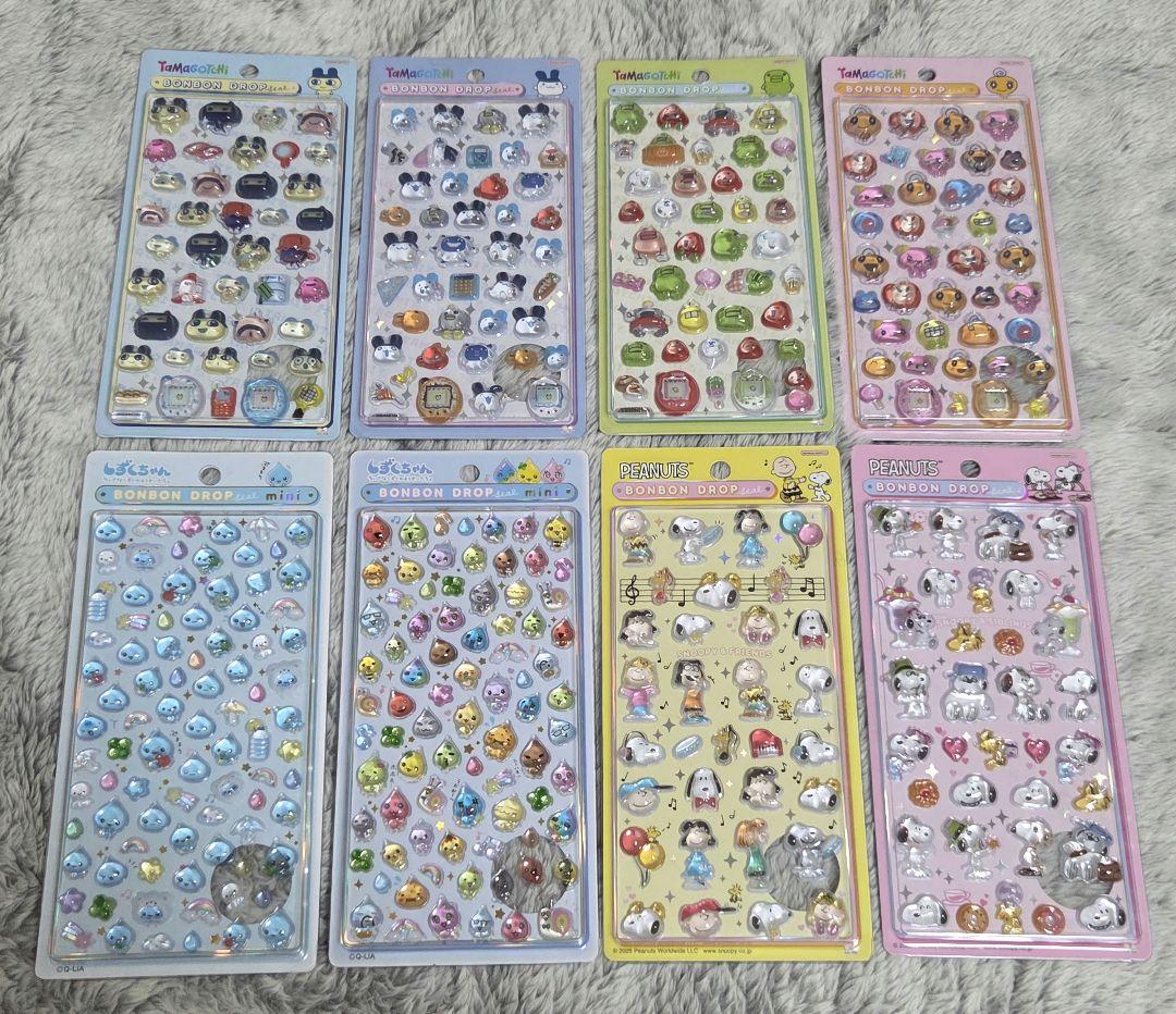 ボンボンドロップシール　たまごっち　しずくちゃん　スヌーピー　まとめ売り
