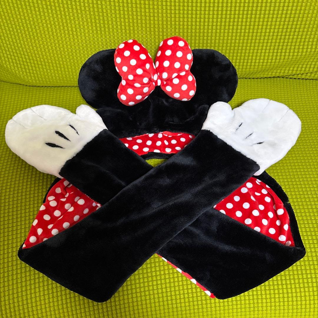 Disney マフラーファンキャップ　ミニーマウス