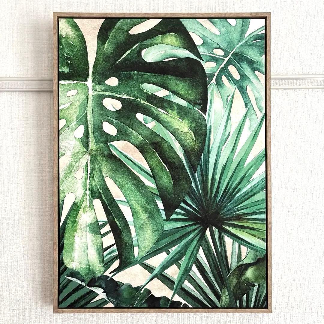フランフラン　アートボード　絵画　グリーン① 美品