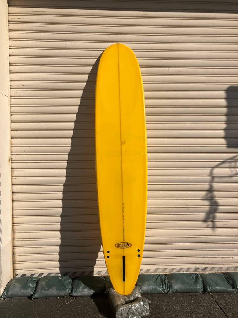 9'2 イエロー ロングボード 修理跡あり