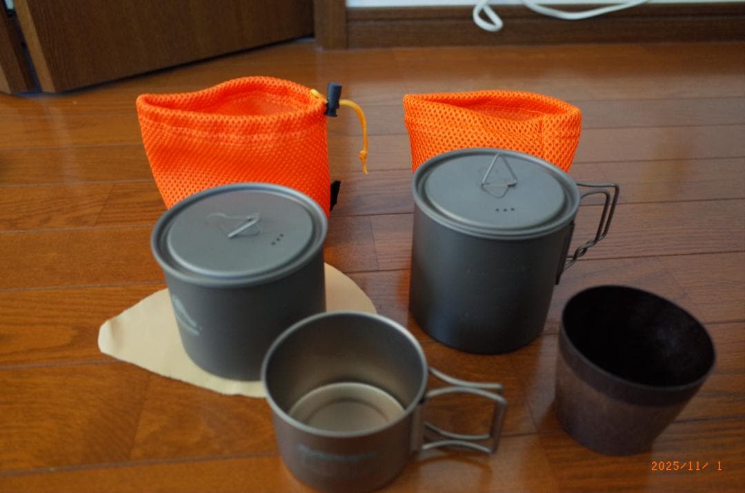 美品　トークス/チタン・マグ550NH&650&エバニュー/220&漆紙コップ