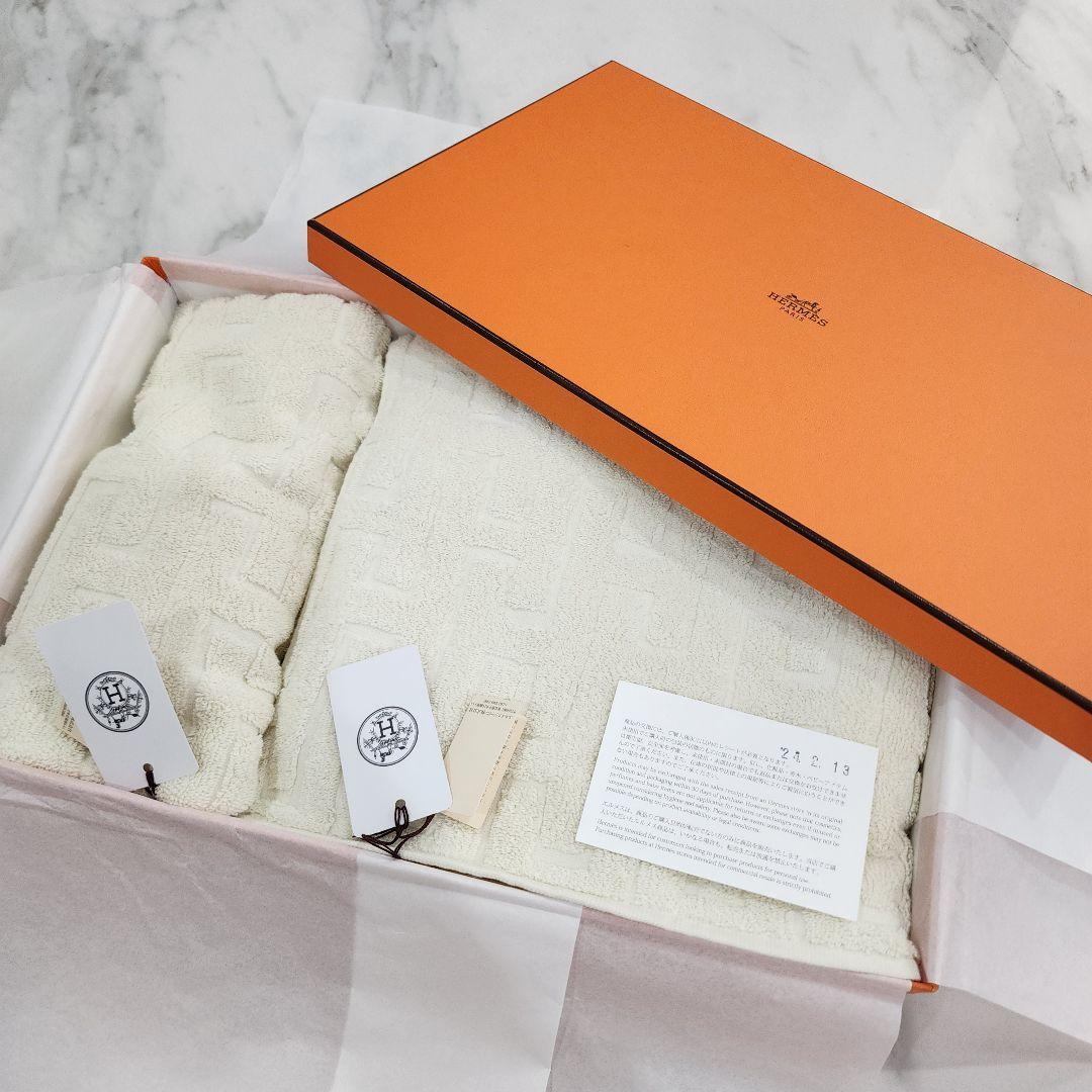 HERMES☆ステアーズ☆タオルセット☆☆ゲストタオル&フェイスタオル☆大丸購入