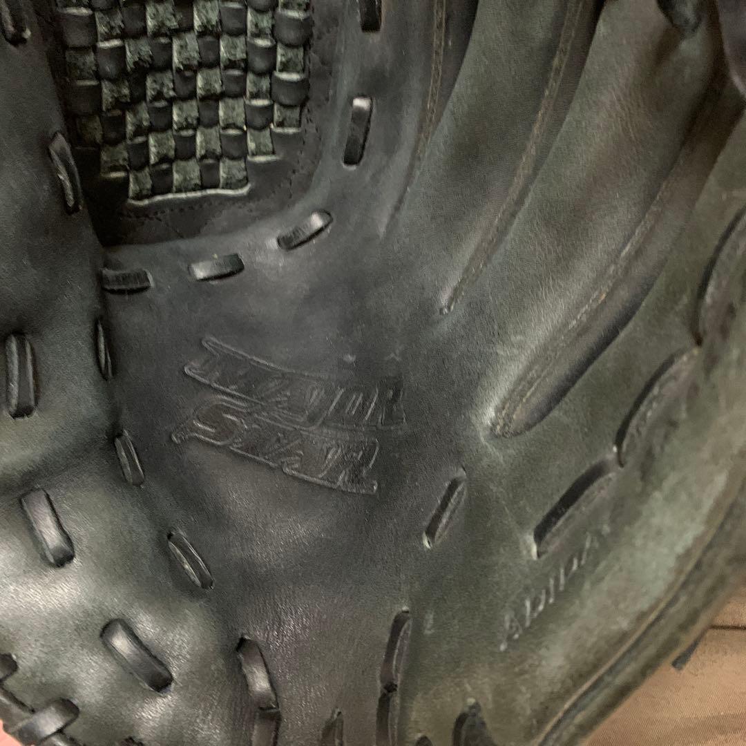 adidas軟式や野球グローブ　右投げ　投手用　黒色
