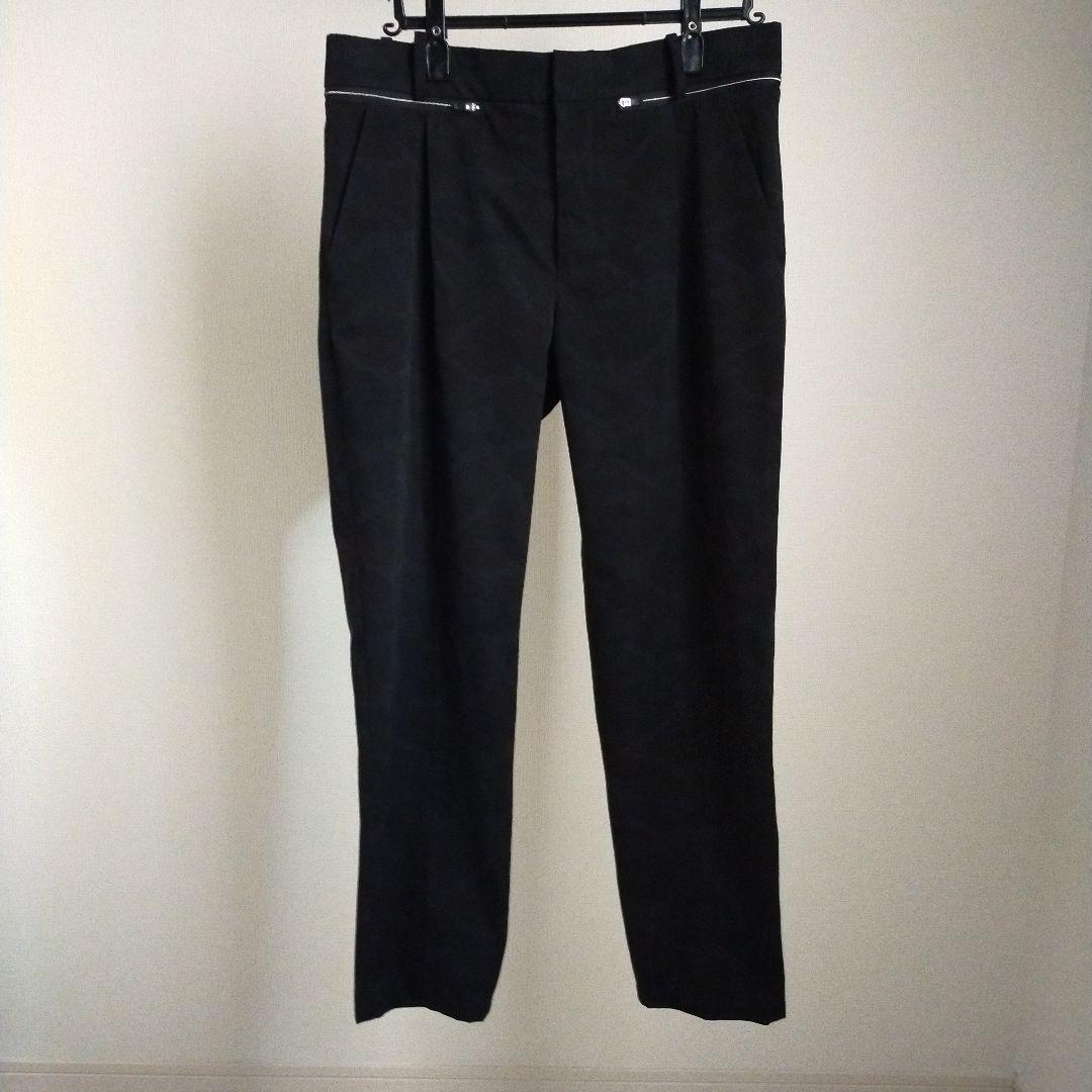 MARK&LONA カモフラ＆スカル柄 ストレッチ1タックパンツ 迷彩柄 ドクロ