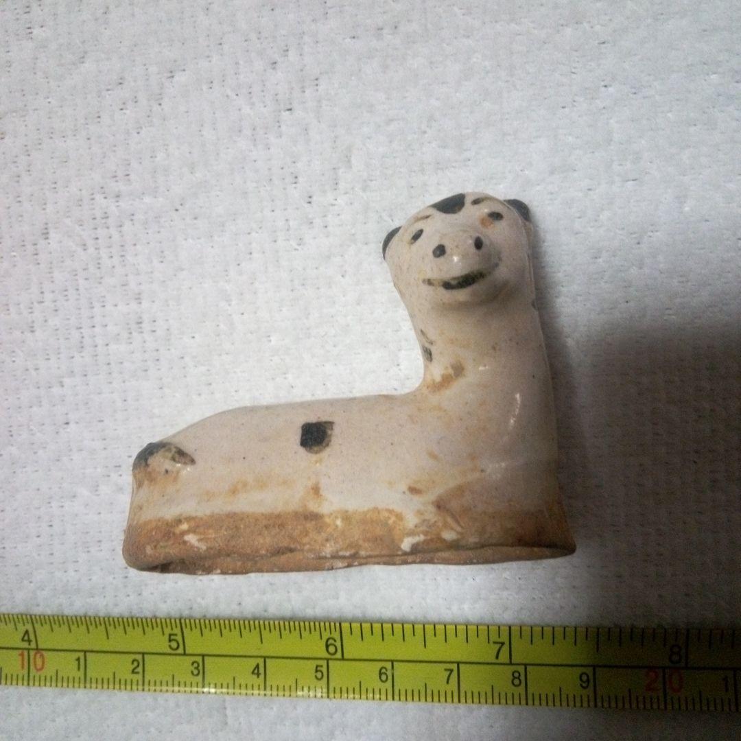 中国陶磁器　磁州窯　犬