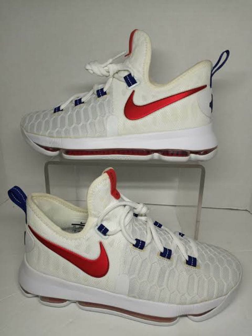 Nike バスケットボールシューズ 9 (US) ホワイト/レッド/ブルー