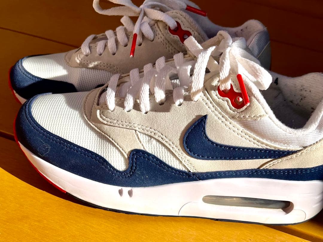 Nike Air Max 1 ホワイト/ネイビー/レッド　ゴルフ