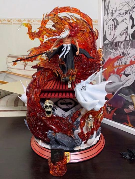 BLEACH 黒衣少年図   山本元柳齋重國ガレージキット ガレキ スタチュー②