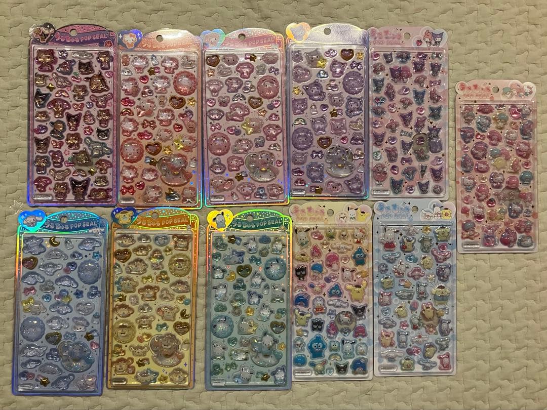 うるちゅる　サンリオキャラクターシール 全11枚セット
