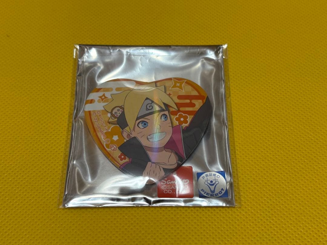 NARUTO BORUTO×サンリオ ハート缶バッジ うずまきボルト