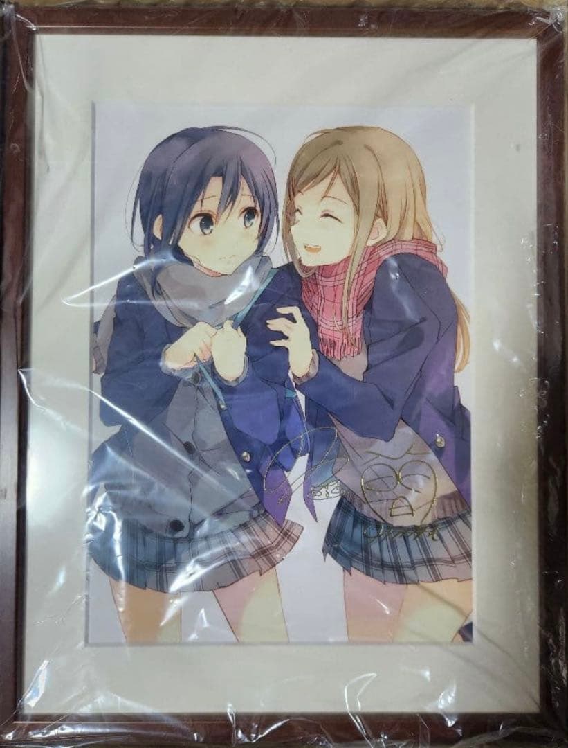 安達としまむら 箔押しサイン入り 複製原画 匿名配送