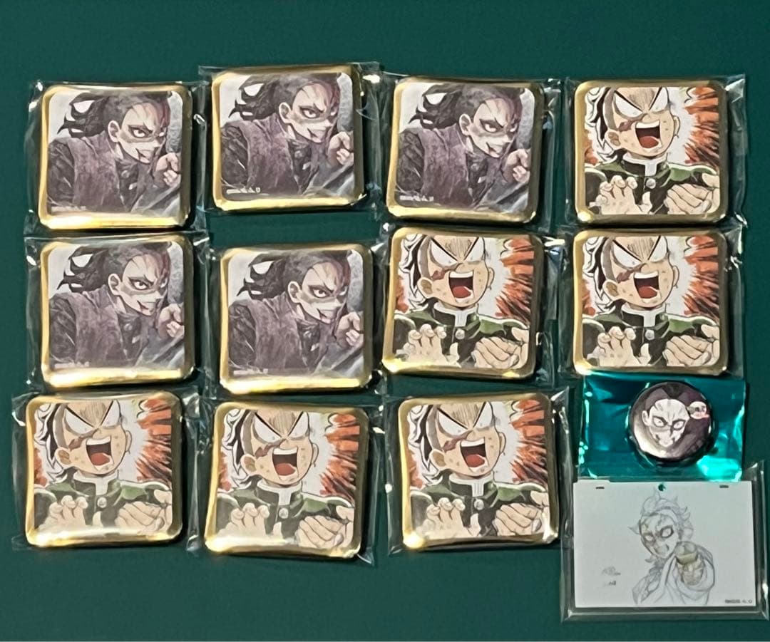 鬼滅の刃 不死川玄弥 スクエア缶バッジ お楽しみくじ 刀鍛冶の里
