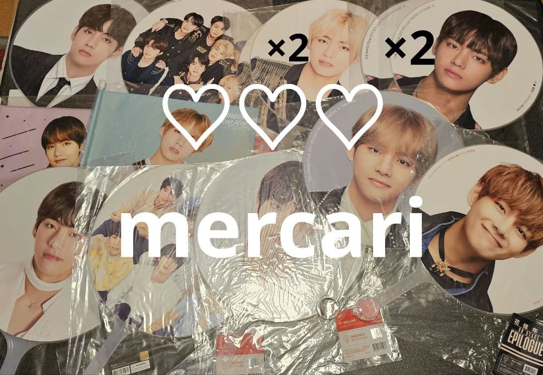 BTS バンタン テヒョン V うちわ イメージピケット フラッグ