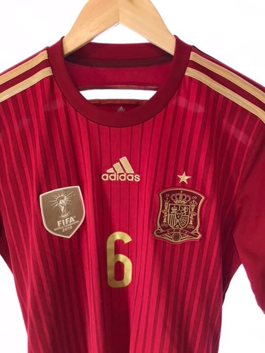 正規品adidas スペイン代表「6」アンドレス・イニエスタ 半袖Mユニフォーム