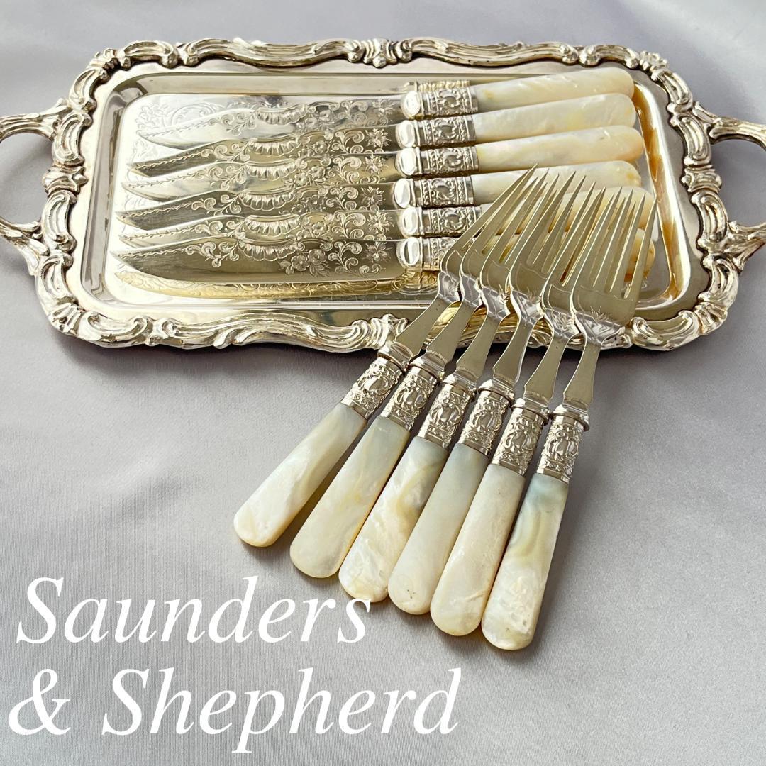 【Saunders & Shepherd】【白蝶貝】カトラリーセット