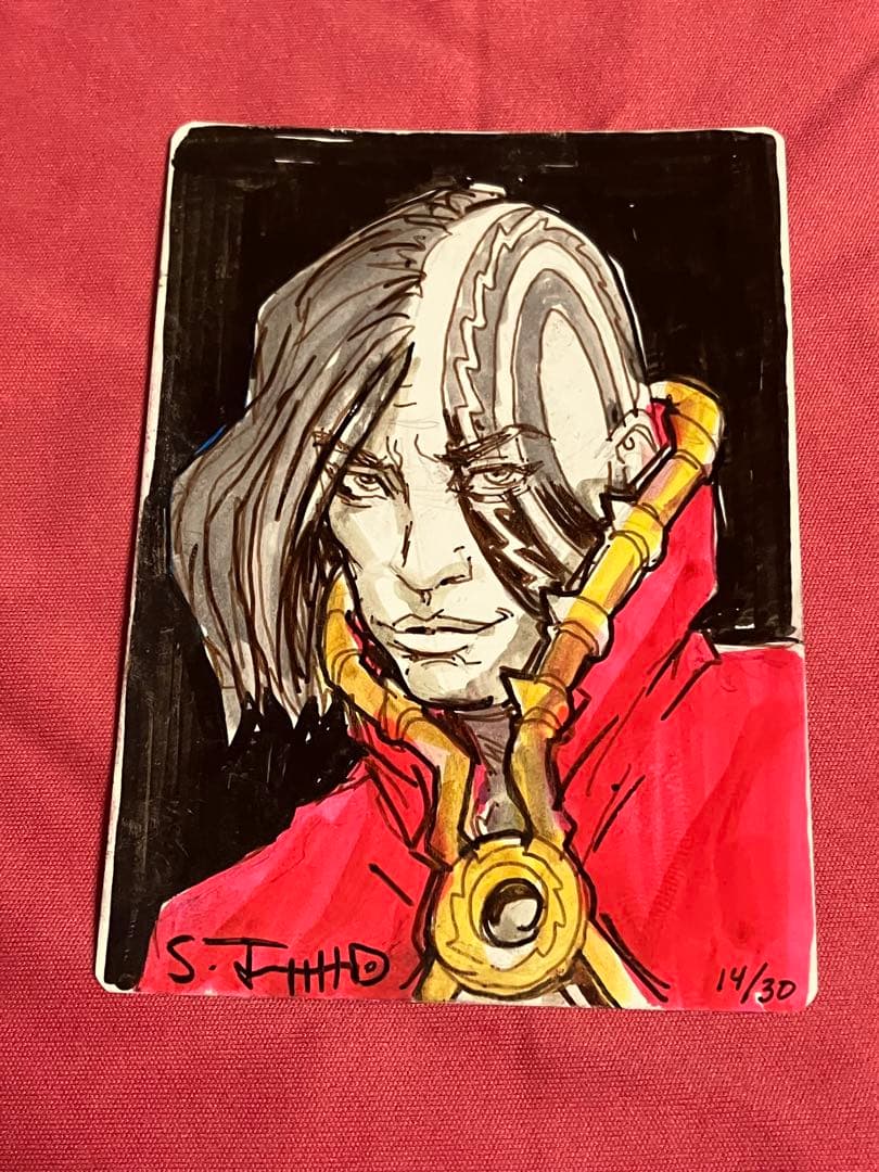 闇の腹心 Dark Confidant アーティストプルーフ スケッチ　MTG