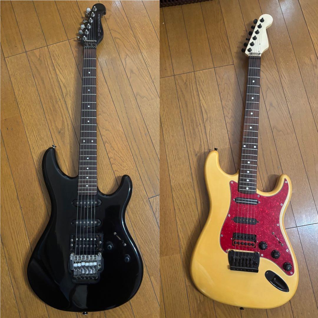 エレキギター二本セット、バラ売り不可ジャンク品