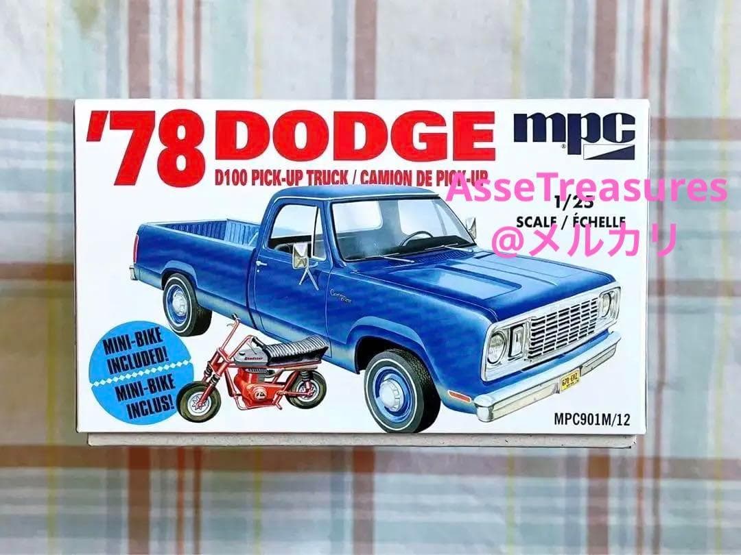 mpc 1/25 ダッジ D100 ピックアップ 1978年型 w/ミニバイク
