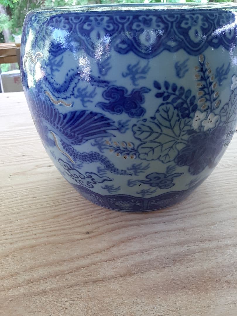 鳳凰　火鉢　古物