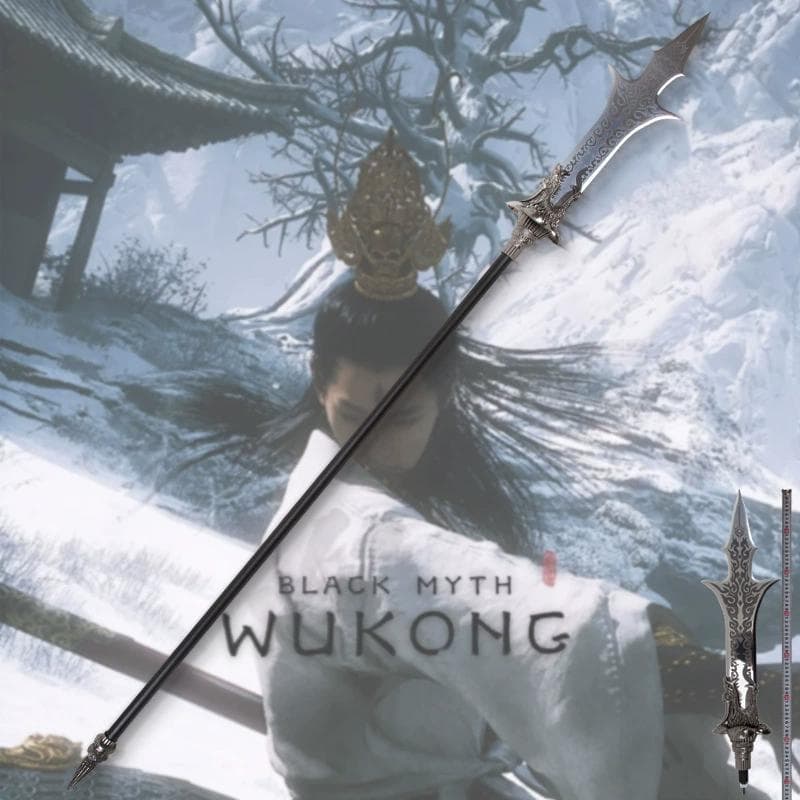 楊戬三尖両刃銃 日本刀 模造刀 居合刀 武士道 武蔵 鑑賞用 手鍛造打