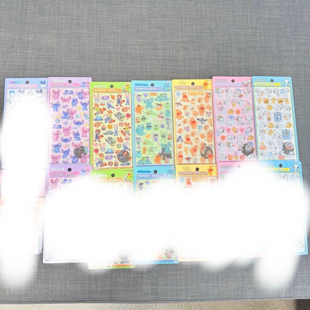 ボンボンドロップシール　まとめ売り　正規品　6点セット　ズートピア2 スヌーピー