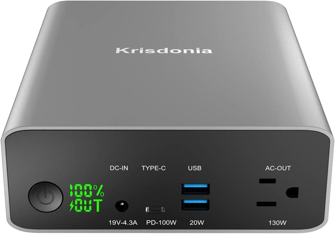 ポータブル電源 AC出力対応 モバイルバッテリー 296Wh 80000mAh