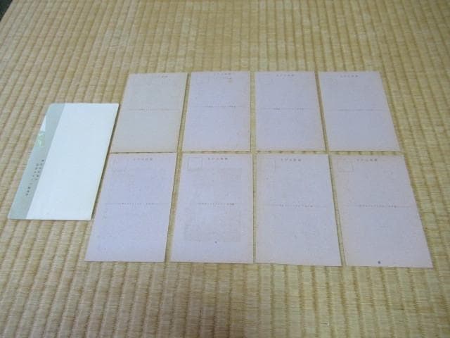大正時代紙袋付◆萩原吉二作『盛岡探勝』岩手タイムス社発行 8枚 木彫版画 絵葉書