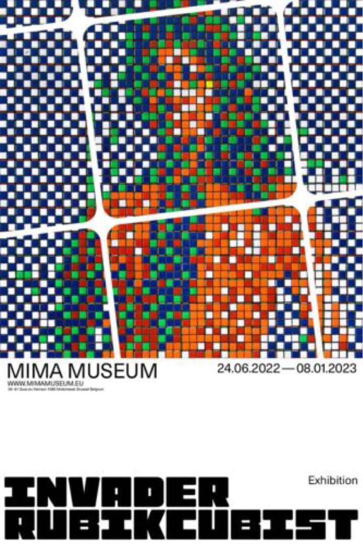 真作 2022 インベーダー invader RUBIKCUBIST ポスター
