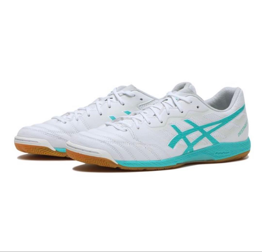 ASICSフットサル　デスタッキ　26.0cm ホワイト/ターコイズ
