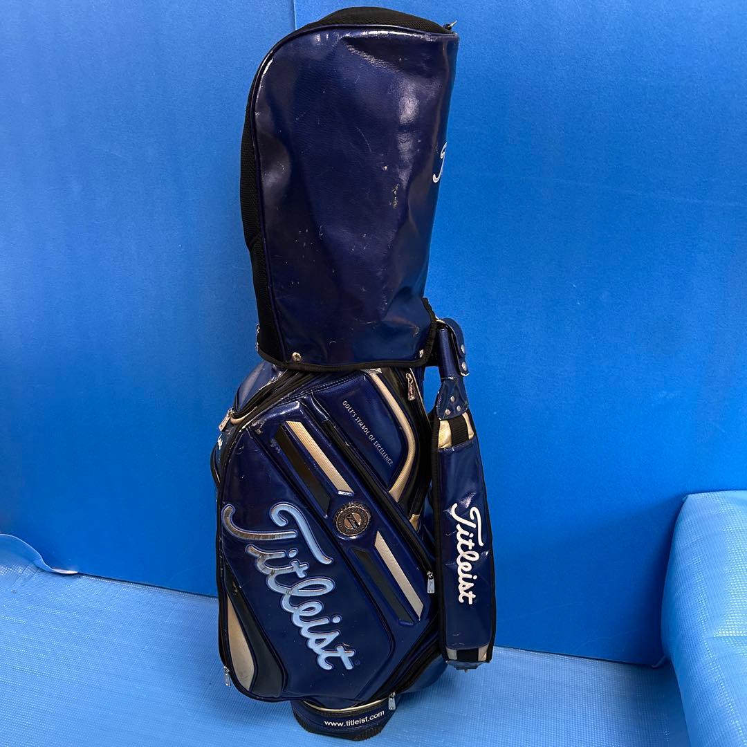 Titleist キャディバッグ アスリートモデル豪華エナメル・ネイビー