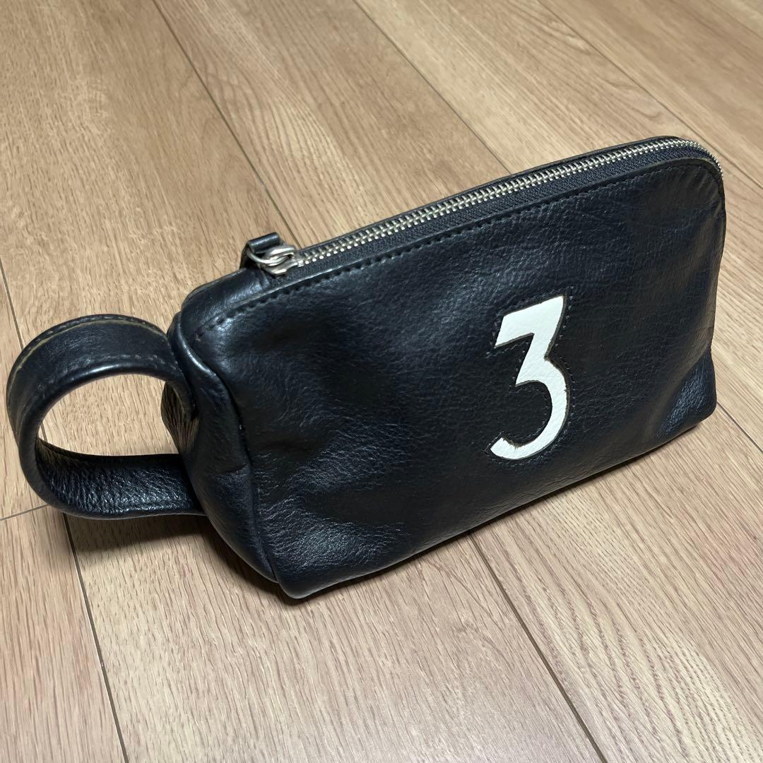木の庄帆布 ゴルフ レザー ♯3 ラウンドポーチ 本革バック